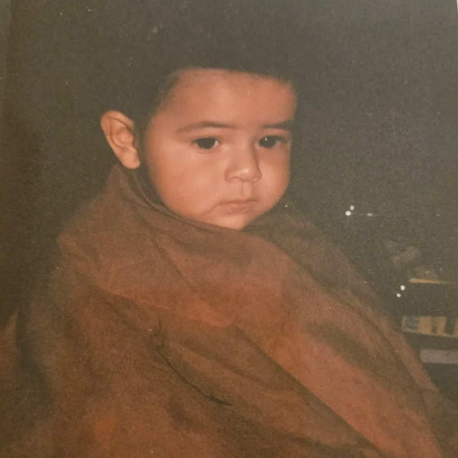 Derek Reyes as a baby